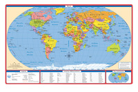 Rand McNally Political United States and World Desk Map, Set of 100, Item Number 1439365