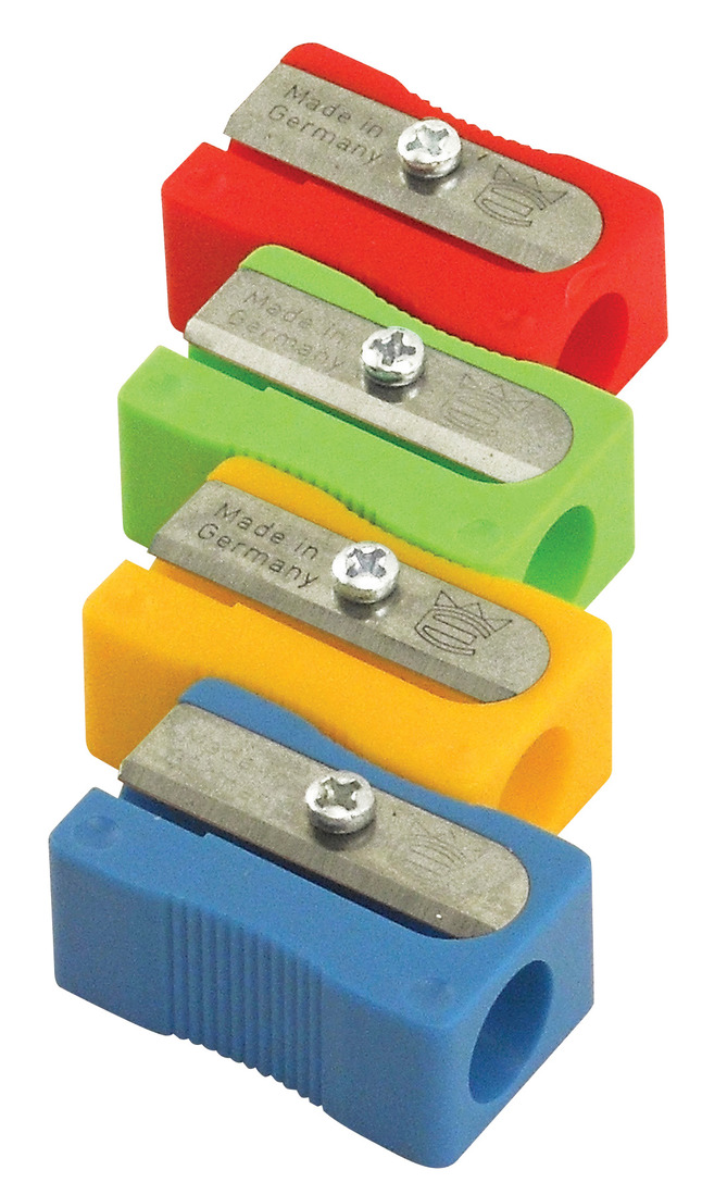 The Pencil Grip Inc Eisen Handheld Plastic Pencil Sharpeners, Assorted  Colors, Pack of 25