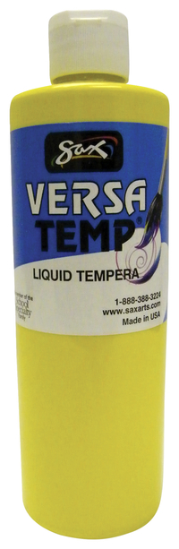 Sax Versatemp Heavy-Bodied Tempera Paint, Primary Yellow, Pint Item Number 1440696