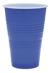 Genuine Joe Disposable Party Cup, 16 Ounces, Blue, Pack of 50, Item Number 1445614