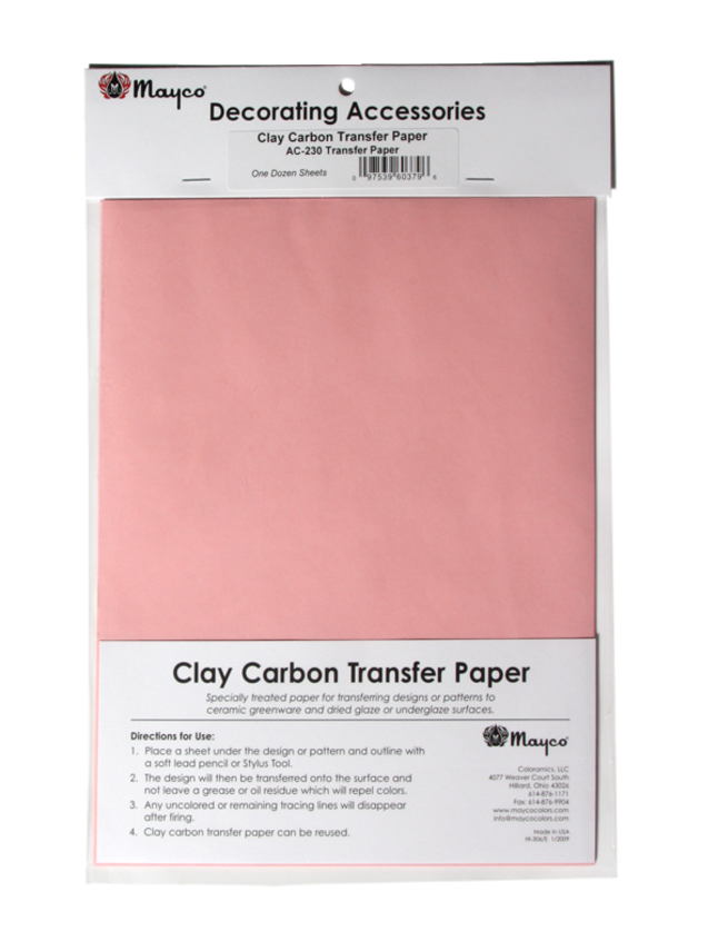 Mayco Clay Carbon Transfer Paper for Ceramics (Pack of 12)