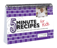 Visualz Book 8-1/2 x 5-1/2 in 5 Minute Recipes for Kids, Spiral Bound Book Item Number 1453474