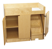 Childcraft Changing Table with Steps on Right, 42 x 27-1/8 x 37-1/2 Inches, Item Number 1464150