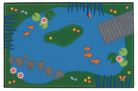 Carpets for Kids KID$Value Tranquil Pond Rug, 3 Feet x 4 Feet 6 Inches, Rectangle, Multicolored, Item Number 1464902
