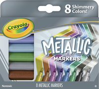 Crayola Metallic Markers, Assorted Colors, Set of 8 Item Number 1465254