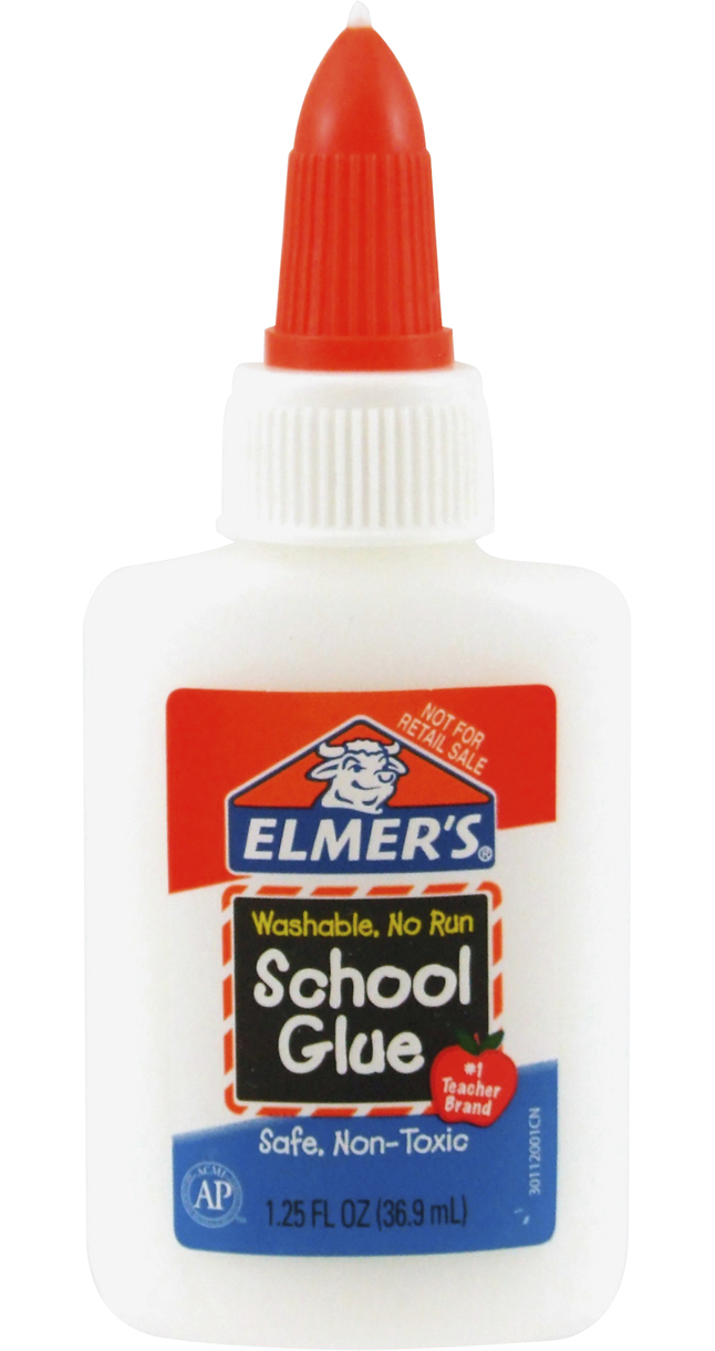 Elmer's Washable No Run School Glue, White and Dries Clear, Pack of 12