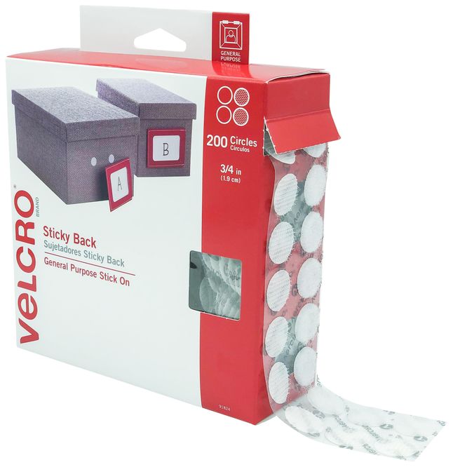 Velcro Pads 1 White 2 Pack Hook and Loop Squares