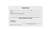 School & Hall Passes and Tardy Slips, Item Number 1473632