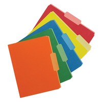School Smart Colored File Folders Two-Tone, Letter Size, 1/3 Cut Tabs, Assorted Colors, Pack of 100 Item Number 1475805
