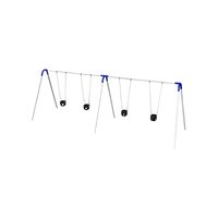 Ultra Play Bipod Double Bay Swing With Galvanized Frame, 4 Tot Seats, Blue Yoke Connectors, 198 x 96 x 96 inches 1478665