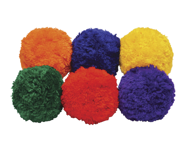 Sportime Yarn Balls, 4 Inches, Assorted Colors, Set of 6