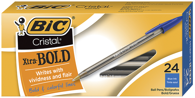 BIC® Cristal 1.6mm Ball Biro Pens - Various Colours - Packs Of 10