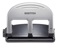 Bostitch EZ Squeeze 3-Hole Punch, 40 Sheets, Silver and Black, Item Number 1493159