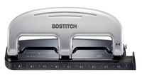 Bostitch EZ Squeeze 3-Hole Punch, 20 Sheets, Silver and Black, Item Number 1493160