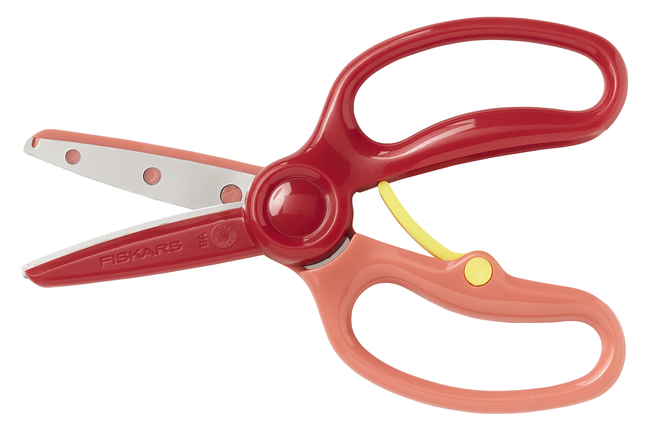 Fiskars Spring Action Preschool Scissors, 5 Inches, Red and Blue