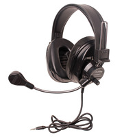 Califone 3066BKT Deluxe Over-Ear Stereo Headset with Gooseneck Microphone, 3.5mm Plug, Black, Each 1516768