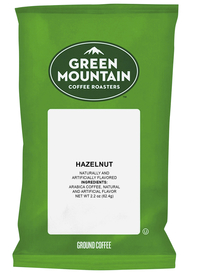 Green Mountain Hazelnut Light Roast Ground Coffee, Fraction Packs, 2.2 oz, 50 Per Carton, Item Number 1535360