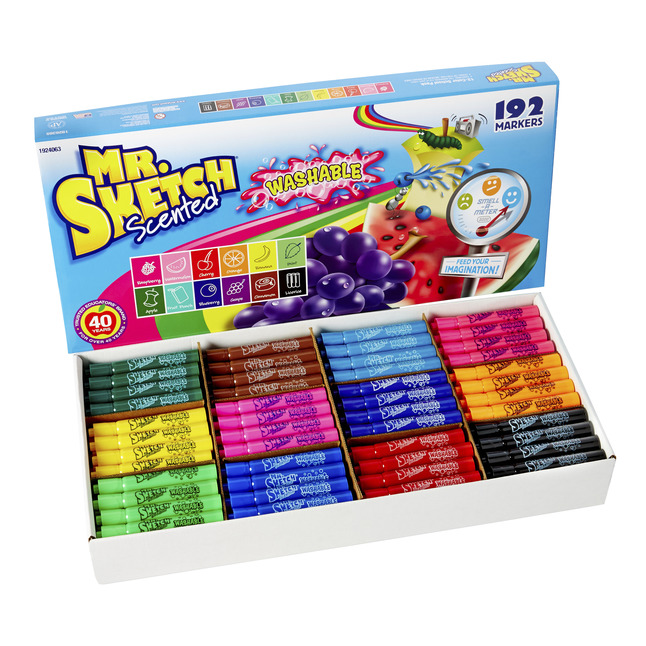 These water-based Mr. Sketch markers feature vivid and bright