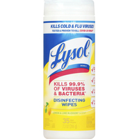 Lysol Disinfectant Wipes, 35 Sheets, Lemon and Lime Blossom Scent, Item Number 1542788