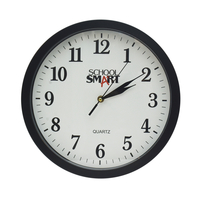 School Smart Wall Clock, 13 Inches, White Dial and Black Frame 1543107