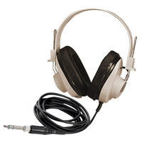 Image for Califone 2924AV Deluxe Monaural Over-Ear Headphones, 1/4 Inch Plug, Straight Cord, Beige, Each from School Specialty