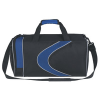 Sports Duffle Bag, Black with Royal Blue Detail, Item Number 1559566