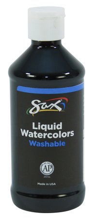 Sax Liquid Washable Watercolor Paint, 8 Ounces, Black, Item Number 1567848