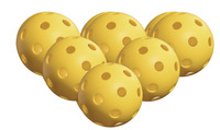 ONIX Indoor Pickleballs, Yellow, Pack of 6 Item Number 2000932