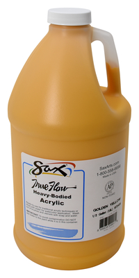 Sax True Flow Heavy Body Acrylic Paint, Golden Yellow, Half Gallon Item Number 1572438