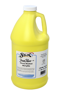 Sax True Flow Heavy Body Acrylic Paint, Chrome Yellow, Half Gallon Item Number 1572439