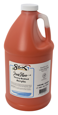 Sax True Flow Heavy Body Acrylic Paint, Chrome Orange, Half Gallon Item Number 1572442