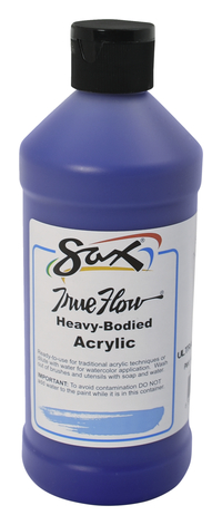 Sax True Flow Heavy Body Acrylic Paint, Ultramarine Blue, Pint Item Number 1572465