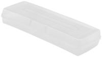 Image for School Smart Mini Lightweight Plastic Pencil Boxes, Clear, Set of 12 from School Specialty