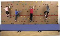 Image for Everlast Entry-Level Traverse Wall Kit with Mat-locking System, 8 x 20 Feet, 2 Inch Red or Blue Mat from School Specialty