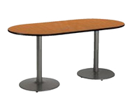 Image for KFI Seating Racetrack Bar Height Cafe Pedestal Table, Round Base from School Specialty