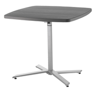 National Public Seating Cafe Time Table, Adjustable Height, Charcoal Alate top with Powdercoated Steel Silver Frame, Item Number 1584448