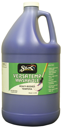 Sax Washable Versatemp Heavy Bodied Tempera Paint, Primary Blue, Gallon Item Number 1592689
