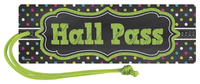 Teacher Created Resources Hall Passes, Magnetic, Chalkboard Brights, Set of 3 1593284