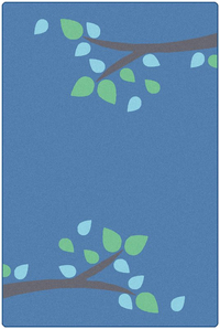 Carpets for Kids KIDSoft Branching Out Rug, 6 x 9 Feet, Rectangle, Blue, Item Number 1593508