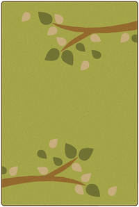 Carpets for Kids KIDSoft Branching Out Rug, 6 x 9 Feet, Rectangle, Green, Item Number 1593510
