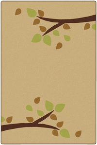 Carpets for Kids KIDSoft Branching Out Rug, 4 x 6 Feet, Rectangle, Tan, Item Number 1593511