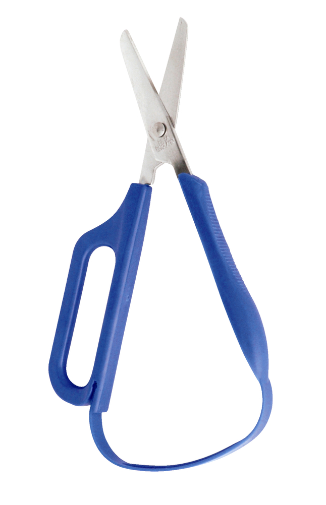 Yuanou Mini Stainless Steel Loop Scissors Adaptive Design Colorful Grip  Scissor DIY Art Craft Cutting Tool Blue