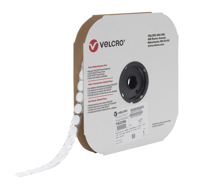 Velcro Brand - 3/4 inch White Loop VELCOIN