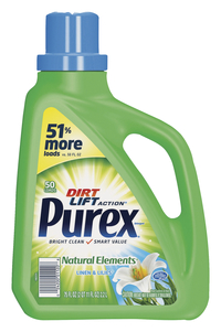 Purex Natural Elements Liquid Detergent, 75 Ounces, Linen/Lilies Scent, Blue, Item Number 1602840