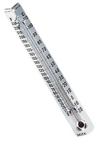 Frey Scientific V-Back Metal Thermometers, Fahrenheit/Celsius Dual Scale, Pack of 30 200-4409