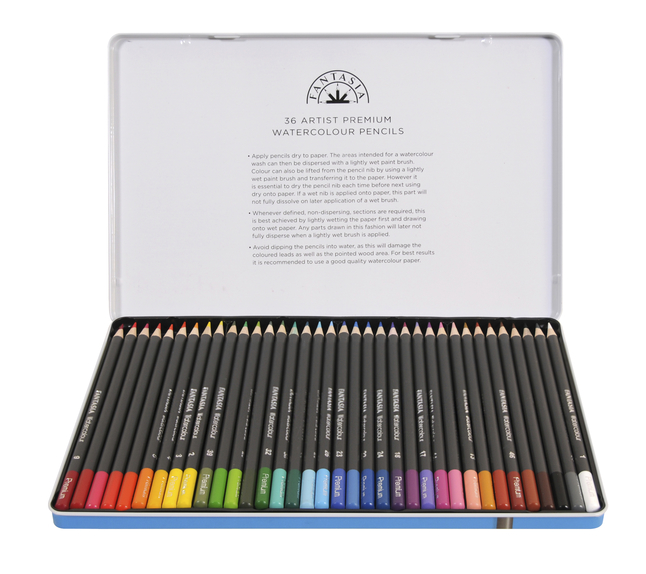 Fantasia Premium Artist Colored Pencils, Assorte Colors, Set of 24