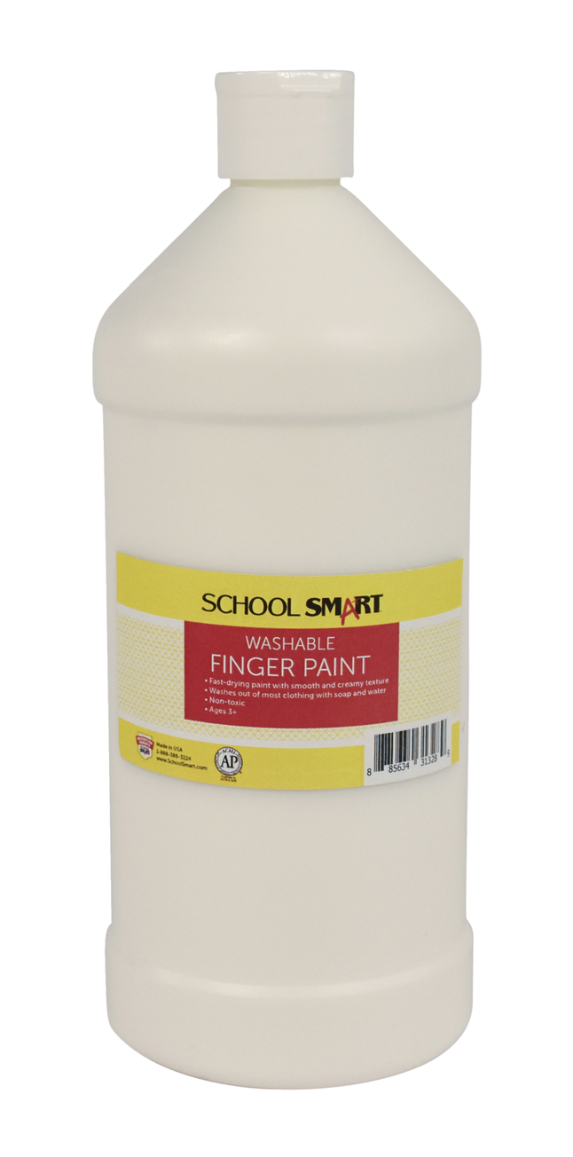 School Smart 2002422 1 Qt. Washable Finger Paint White