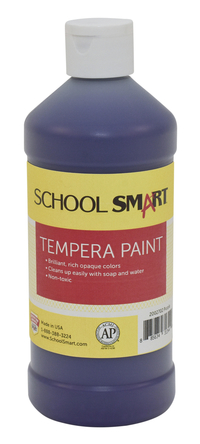 School Smart Tempera Paint, Purple, 1 Pint Bottle Item Number 2002702