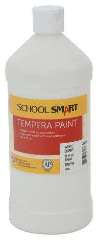 School Smart 2002718 1 Qt. Tempera Paint White
