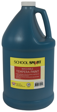 School Smart Washable Tempera Paint, Turquoise, 1 Gallon Bottle Item Number 2002767